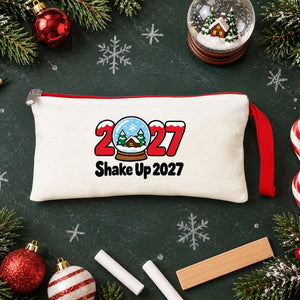 Estuche de Navidad – 9 diseños de Navidad y Año Nuevo 2027, estuche de tela con cremallera en 6 colores 21 × 10 cm – algodón - Pamusan.es
