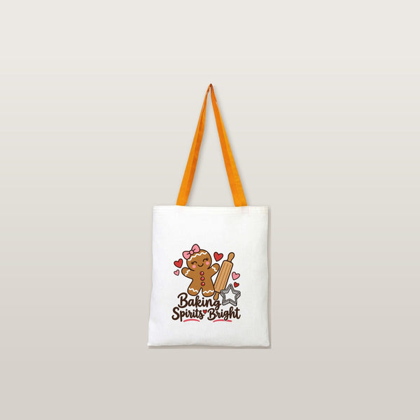 Bolsas de regalo grandes para Navidad – tote bag de algodón natural 35 × 40 cm con asas rojas, verdes o mostaza, 9 diseños de Navidad y Año Nuevo 2027 - Pamusan.es