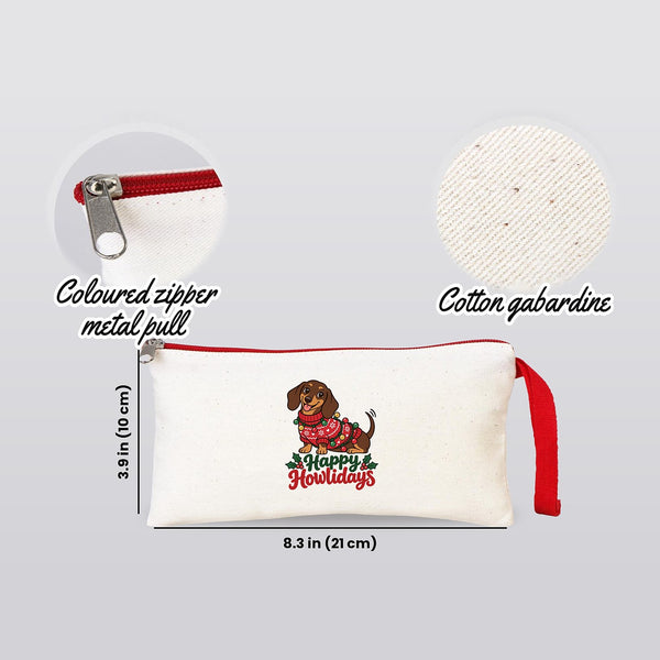 Estuche de Navidad – 9 diseños de Navidad y Año Nuevo 2027, estuche de tela con cremallera en 6 colores 21 × 10 cm – algodón - Pamusan.es