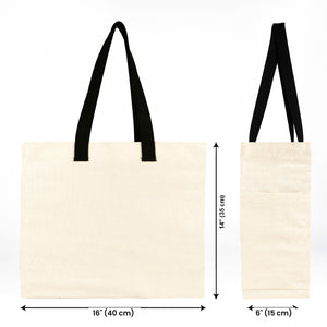 Esquema de medidas de la bolsa lisa: 40 cm de ancho, 35 cm de alto y 15 cm de fuelle