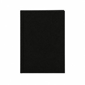 Plain black canvas notebook front cover, unprinted – blank A5 journal | Pamusan.com