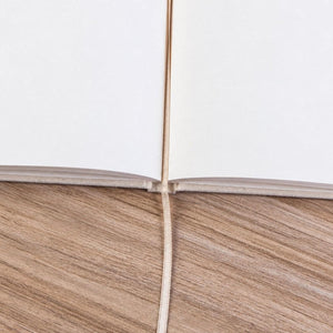 Close-up of the open blank canvas notebook: cream unlined pages, sewn spine and ribbon bookmark | Pamusan.com