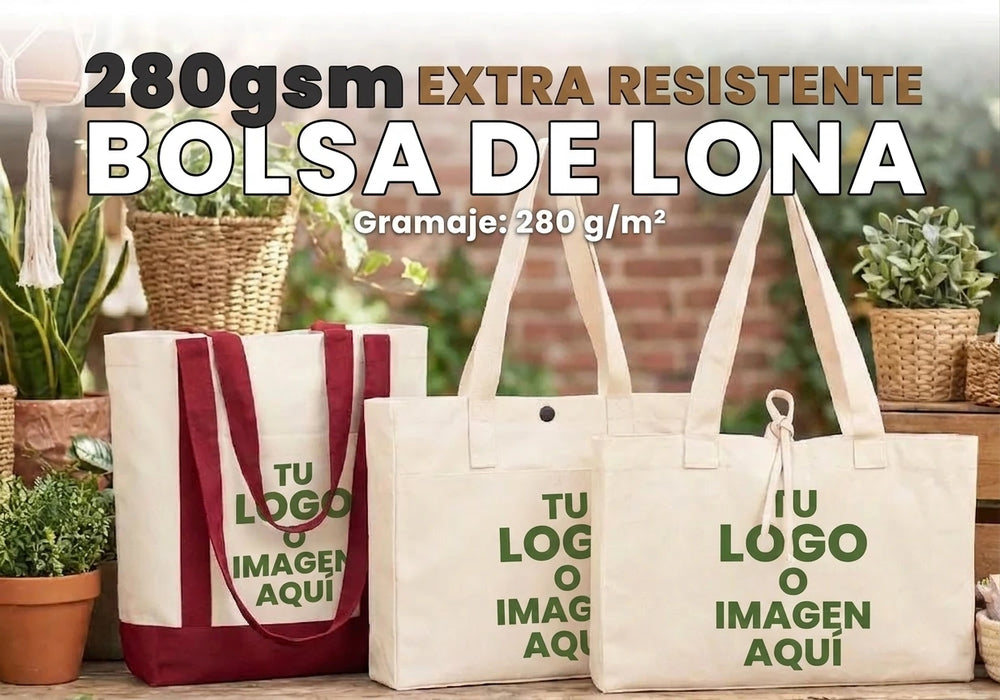 Bolsa de lona 280 g/m² extra resistente - Pamusan.es