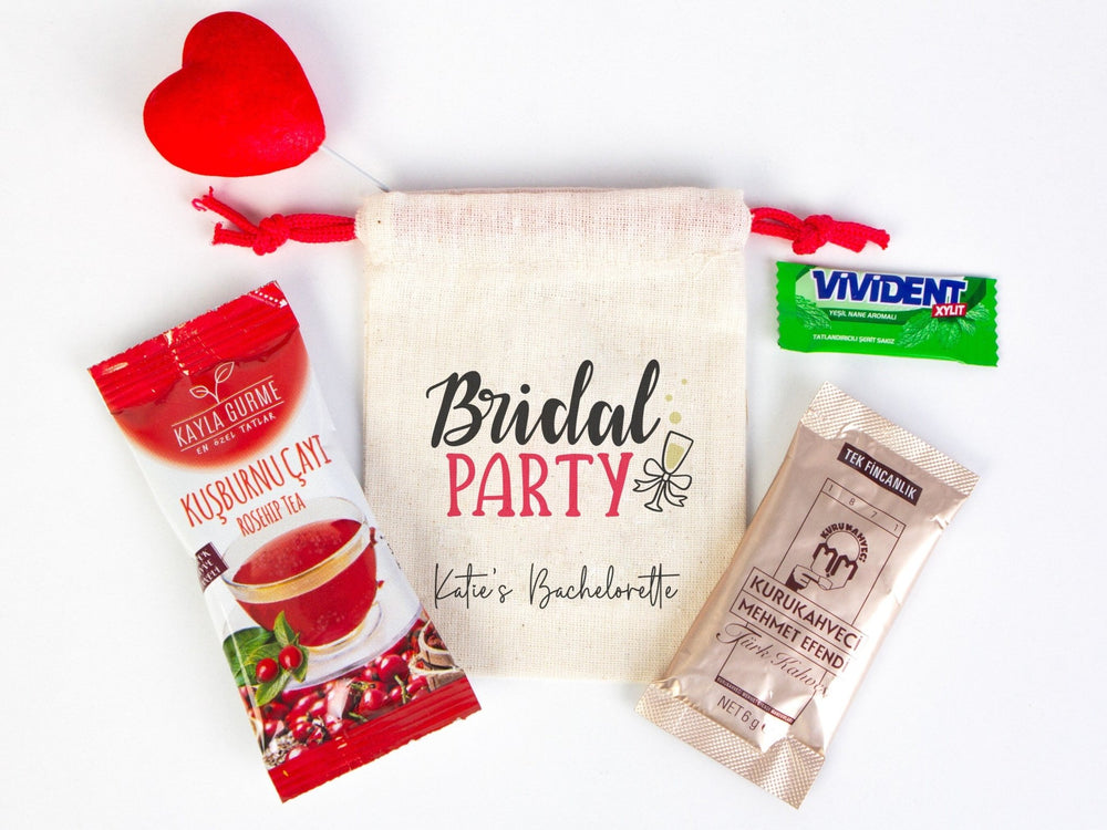 Bridal Party Bags, 4"W x 5"H (10 cm x 13 cm) Hangover Survival Kit Bags | Pamusan