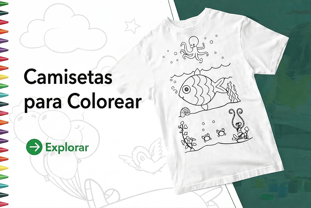 Camisetas para colorear para niños - Pamusan.es
