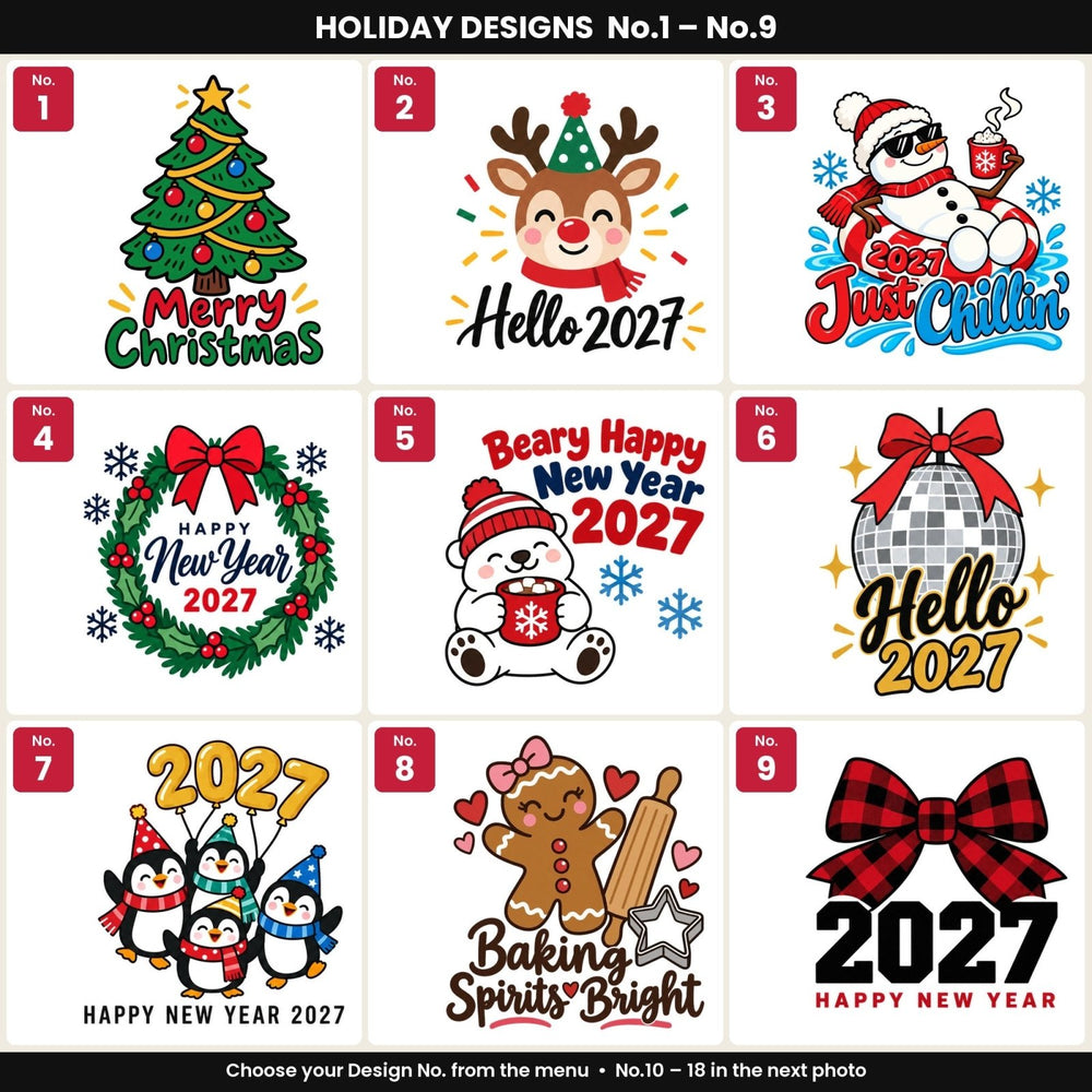 Bolsas de regalo de tela roja, negra y natural bajo el árbol: Adiós 2026, Blanca Navidad y los Reyes Magos