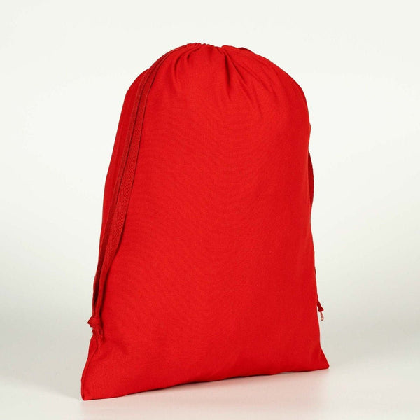 Christmas Drawstring Gift Bags Bulk – 12" × 16" (30 × 40 cm) Cotton Bags in Red, Black or Natural, 9 Holiday & New Year 2027 Designs - Pamusan.com