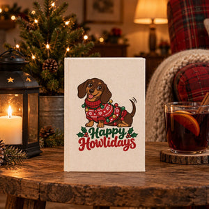 Christmas Journal Bulk – Canvas Notebook A5 5.5" × 7.9" (14 × 20 cm), 9 Holiday & New Year 2027 Designs, Natural or Black Cover - Pamusan.com