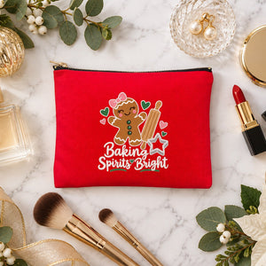 Neceser de maquillaje de Navidad – 9 diseños de Navidad y Año Nuevo 2027, con cremallera 21 × 15 cm – algodón - Pamusan.es