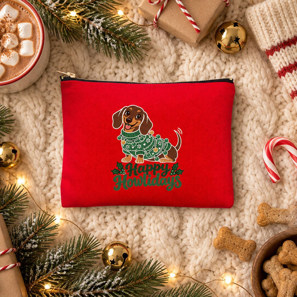 Neceser de maquillaje de Navidad – 9 diseños de Navidad y Año Nuevo 2027, con cremallera 21 × 15 cm – algodón - Pamusan.es