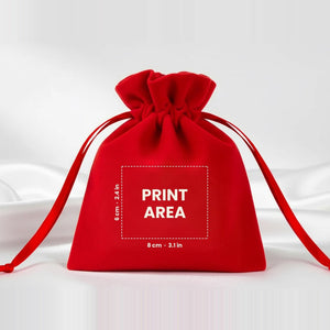 Christmas Party Favors – Velvet Gift Bags 4" × 5" (10 × 13 cm) with Rose Top Drawstring, Red, Green or Black, 9 Holiday & New Year 2027 Designs - Pamusan.com