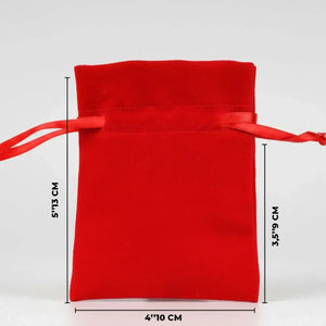 Christmas Party Favors – Velvet Gift Bags 4" × 5" (10 × 13 cm) with Rose Top Drawstring, Red, Green or Black, 9 Holiday & New Year 2027 Designs - Pamusan.com