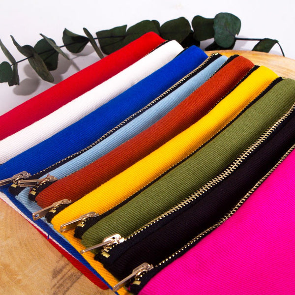 Clutch Bag Black 8"x6" – Cotton Zipper Cosmetic & Reusable Makeup Pouch - Pamusan.com