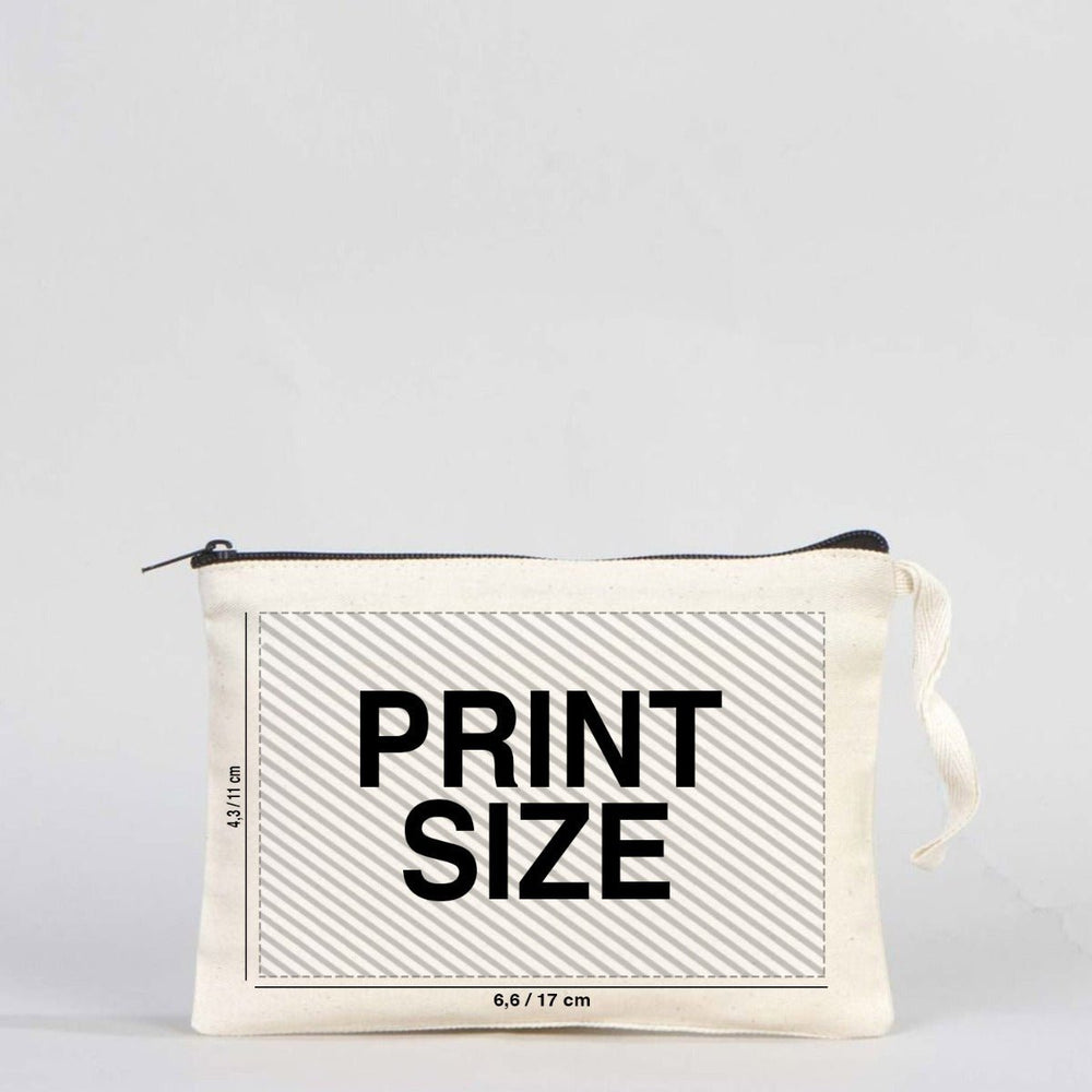 Happy New Year Zipper Pouch 8" × 6" (21 × 15 cm) – Personalized Cotton Holiday Gift Bag - Pamusan.com
