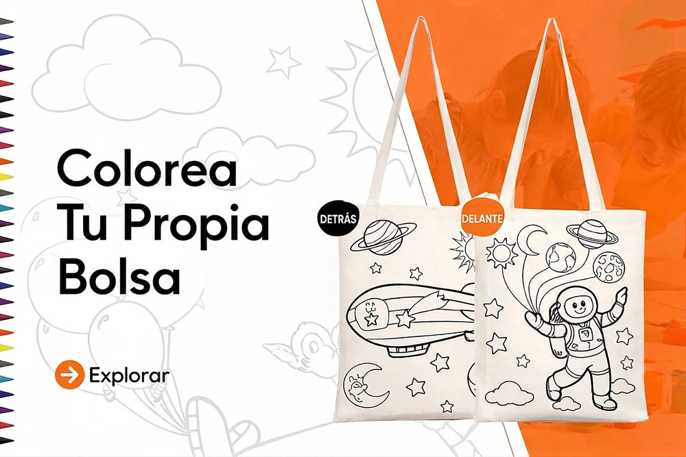 Colorea tu propia bolsa de algodón - Pamusan.es