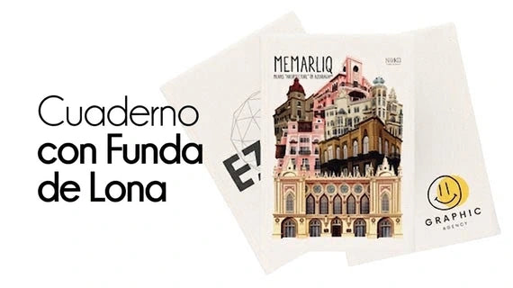 Cuaderno con funda de lona personalizada - Pamusan.es