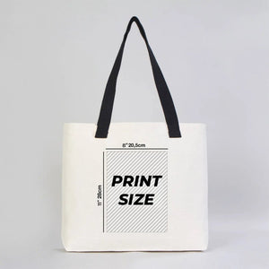 Bolsa de lona con asas negras, área de impresión 20,5 x 28 cm - Pamusan