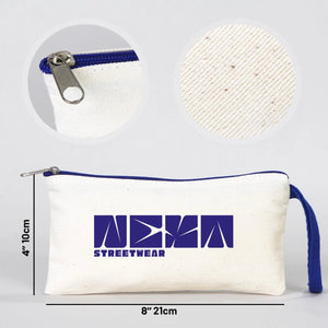 Custom Pencil Case 8" × 4" (21 × 10 cm) 6 oz – Saxe Blue Zipper - Pamusan.com