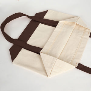 Bolsa de lona abierta y doblada mostrando el interior - Pamusan.es