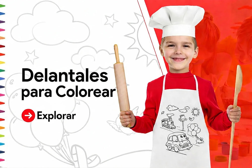 Delantales para colorear para niños - Pamusan.es