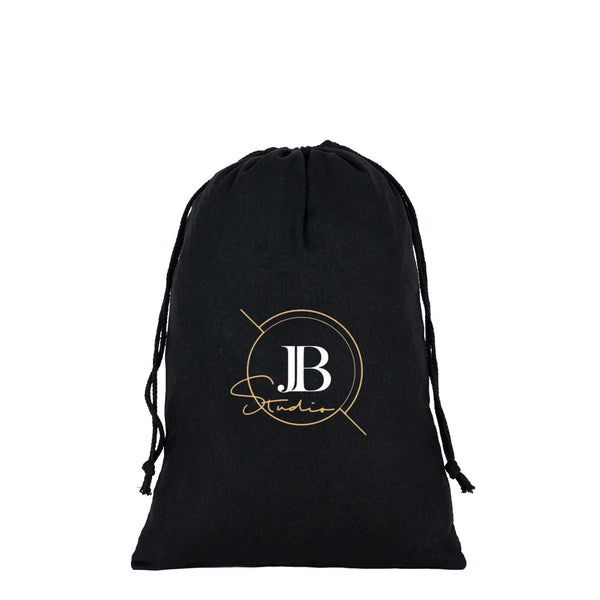 Fabric Pouch 8" W x 12" H – Black (customizable) - Pamusan.com