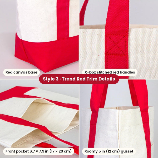 Tote bags de Nochevieja – bolsas de tela en 3 modelos, 9 diseños Happy New Year 2027: Large City 45 × 35 × 10 cm, asas rojas 45 × 35 × 8 cm o ribete rojo 40 × 35 × 12 cm - Pamusan.es