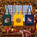 Holiday Gift Bags Bulk – Green, Yellow or Navy Cotton Gabardine Tote Bags 14" × 16" (35 × 40 cm), 9 Christmas & New Year 2027 Designs - Pamusan.com