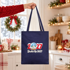 Holiday Gift Bags Bulk – Green, Yellow or Navy Cotton Gabardine Tote Bags 14" × 16" (35 × 40 cm), 9 Christmas & New Year 2027 Designs - Pamusan.com