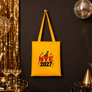 Holiday Gift Bags Bulk – Green, Yellow or Navy Cotton Gabardine Tote Bags 14" × 16" (35 × 40 cm), 9 Christmas & New Year 2027 Designs - Pamusan.com