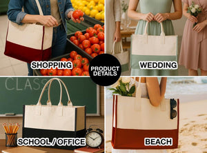 Large Oversized Canvas Tote Bag with Pocket – Reusable Cotton for Beach, Weddings, Travel & More - Pamusan.com
