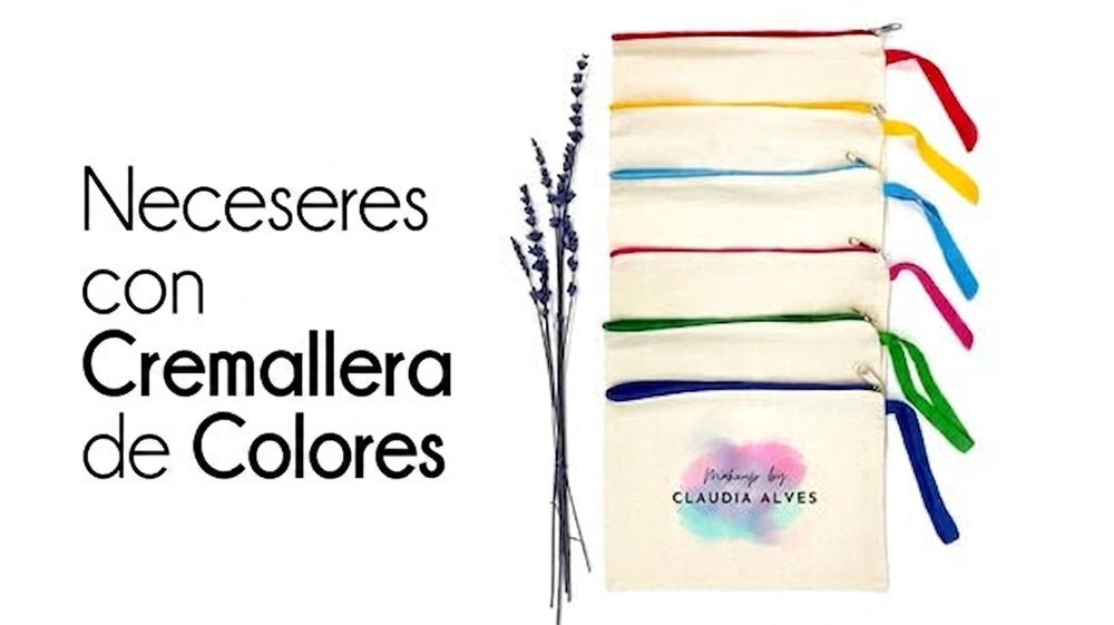 Neceseres con cremallera de colores - Pamusan.es