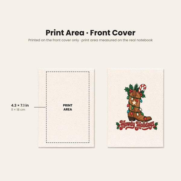 New Year Journal Bulk – Canvas Notebook A5 5.5" × 7.9" (14 × 20 cm), 9 Happy New Year 2027 Designs, Natural or Black Cover - Pamusan.com