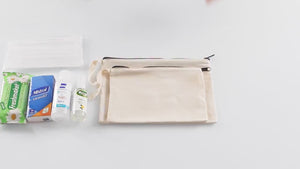 Bolso clutch sin forro - 21 × 15 cm - (Personalizable) bolsa de algodón duradera con cremallera