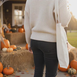 Bolsas de Halloween personalizadas – Bolsa tote de algodón para truco o trato para niños y adultos