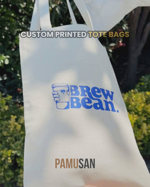 blank long handle gabardine tote bag 10x14