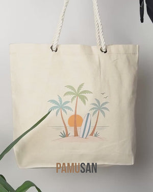 Bolsa de Tela Grande de Lona en Blanco con Bolsillo Interior con Cremallera – 48 × 41 × 10 cm Algodón Resistente