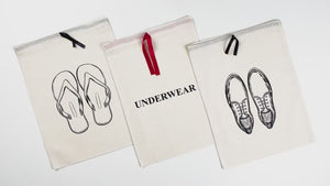 Bolsas personalizadas de 30 × 40 cm para regalos y lavandería - Algodón con cordón, impresión de logo