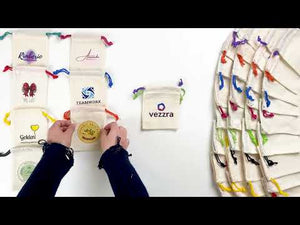 Bolsas Personalizables de Feliz Navidad - Añade Logo y Texto - Bolsa de Cordón Colorida  