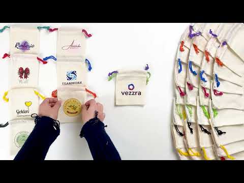 Bolsas Personalizables de Feliz Navidad - Añade Logo y Texto - Bolsa de Cordón Colorida  