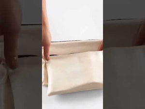 Bolso clutch personalizable – 25 × 18 cm bolsa de algodón sin forro con cremallera
