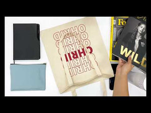 Bolsa de mano navideña con nombre personalizado 35 × 40 cm