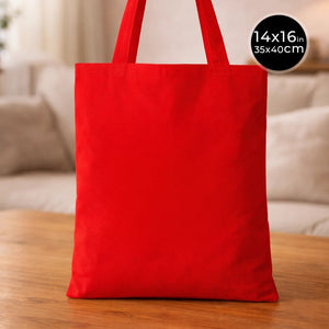 Red Raw Cotton Diaper Bag – 14x16 inch, Durable & Reusable Bags - Pamusan.com