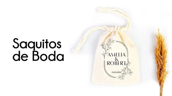 Saquitos de boda personalizados - Pamusan.es