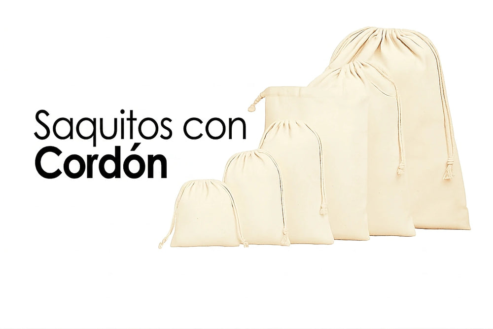 Saquitos de algodón con cordón - Pamusan.es