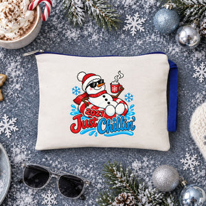 Wristlet Pouch Bulk – Christmas & New Year 2027 Makeup Bags in 6 Zipper Colors, 9 Designs, 8.3" × 6" (21 × 15 cm) – Cotton Gabardine - Pamusan.com